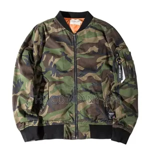 Quality All Weather Camouflage Zipper Puffed Bomba Jacket
