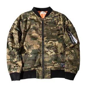 Quality All Weather Camouflage Zipper Puffed Bomba Jacket