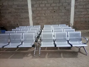 Executive Waiting Grey Unpadded Link Chairs