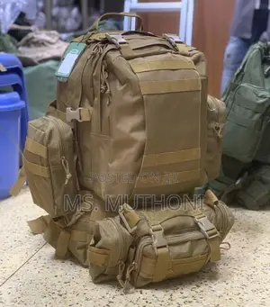 Khaki 55 L Tactical Hiking Backpack