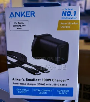 Anker Nano 100w Charger With 6ft 5a Usb-C to C Cable