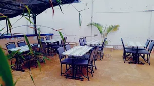Restaurant Dining Set.Grey Seats Black Frame.