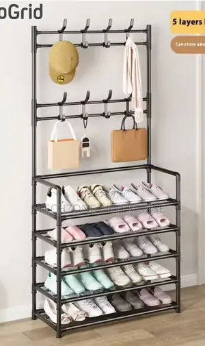 Nunix Yh6605-80-S Cloth and 5 Tier Heavy Duty Shoe Rack
