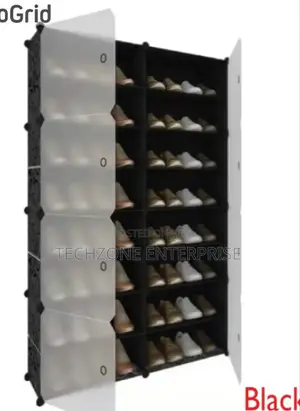 Shoe Rack - 32 Pairs Plastic Shoe Rack Organizer