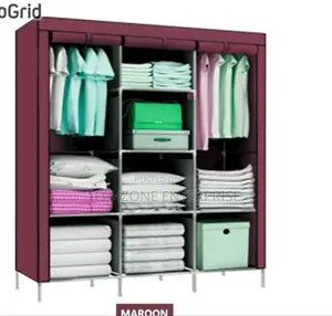 Wardrobe - Nunix 88130 3 Column Metallic Wardrobe