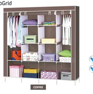 Portable Nunix 88170 4-Column Metallic Wardrobes