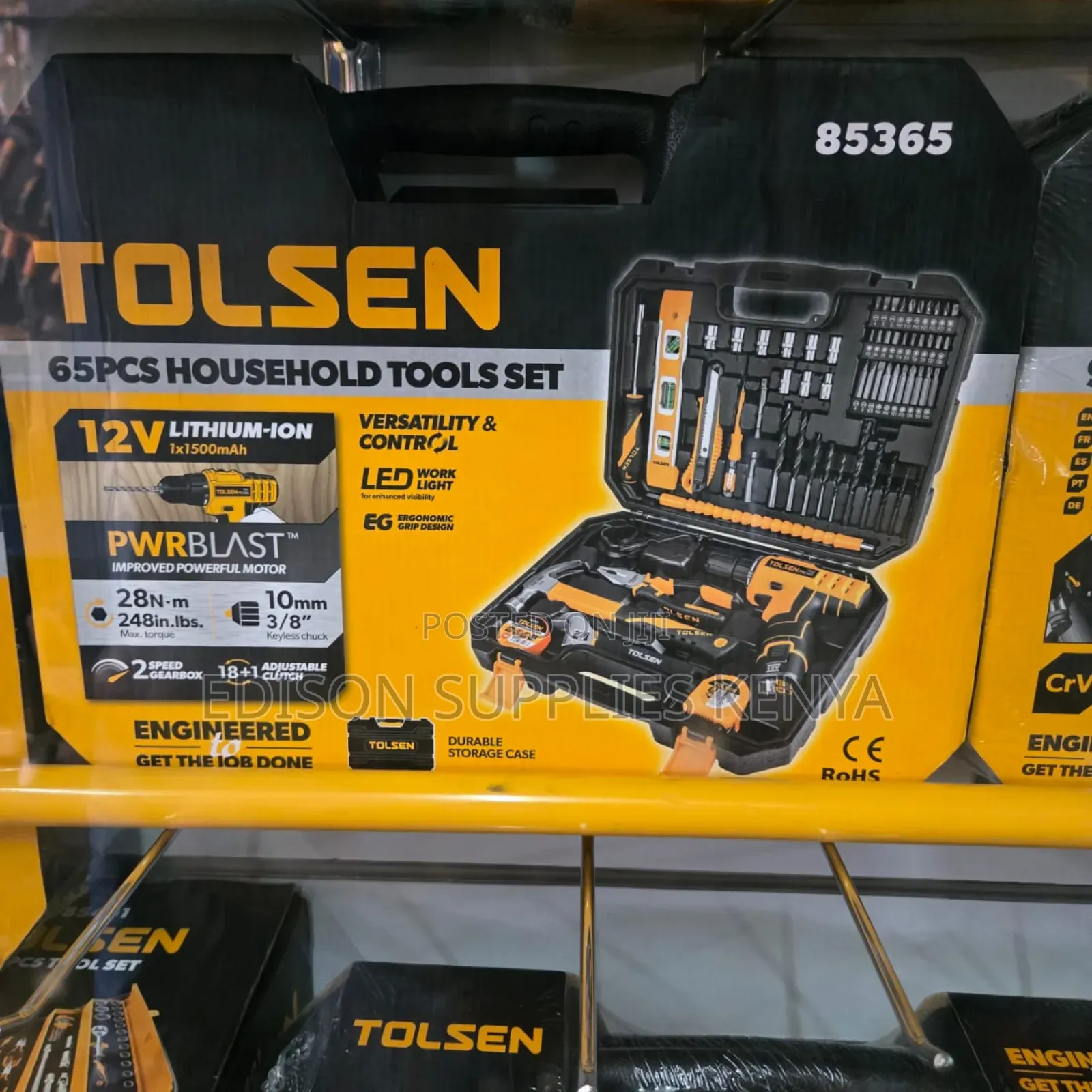 Cordless Drill Tool Sets Tolsen 65pcs Household Tools Set Drills