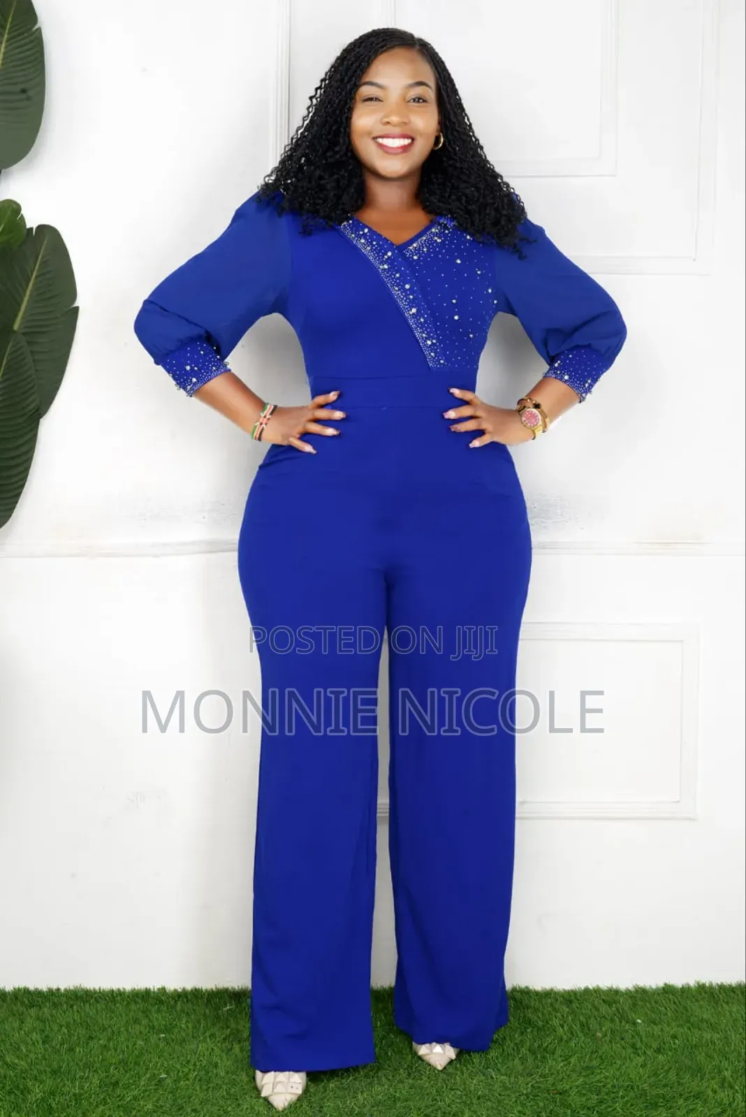 Royal Blue Office Jumpsuit