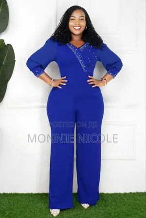 Royal Blue Office Jumpsuit