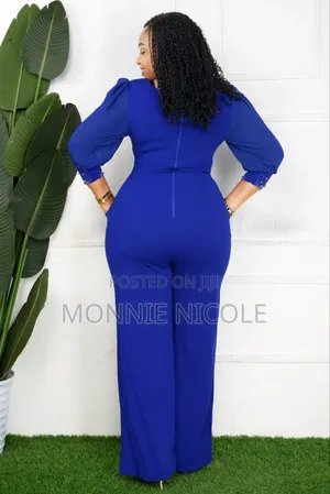 Royal Blue Office Jumpsuit
