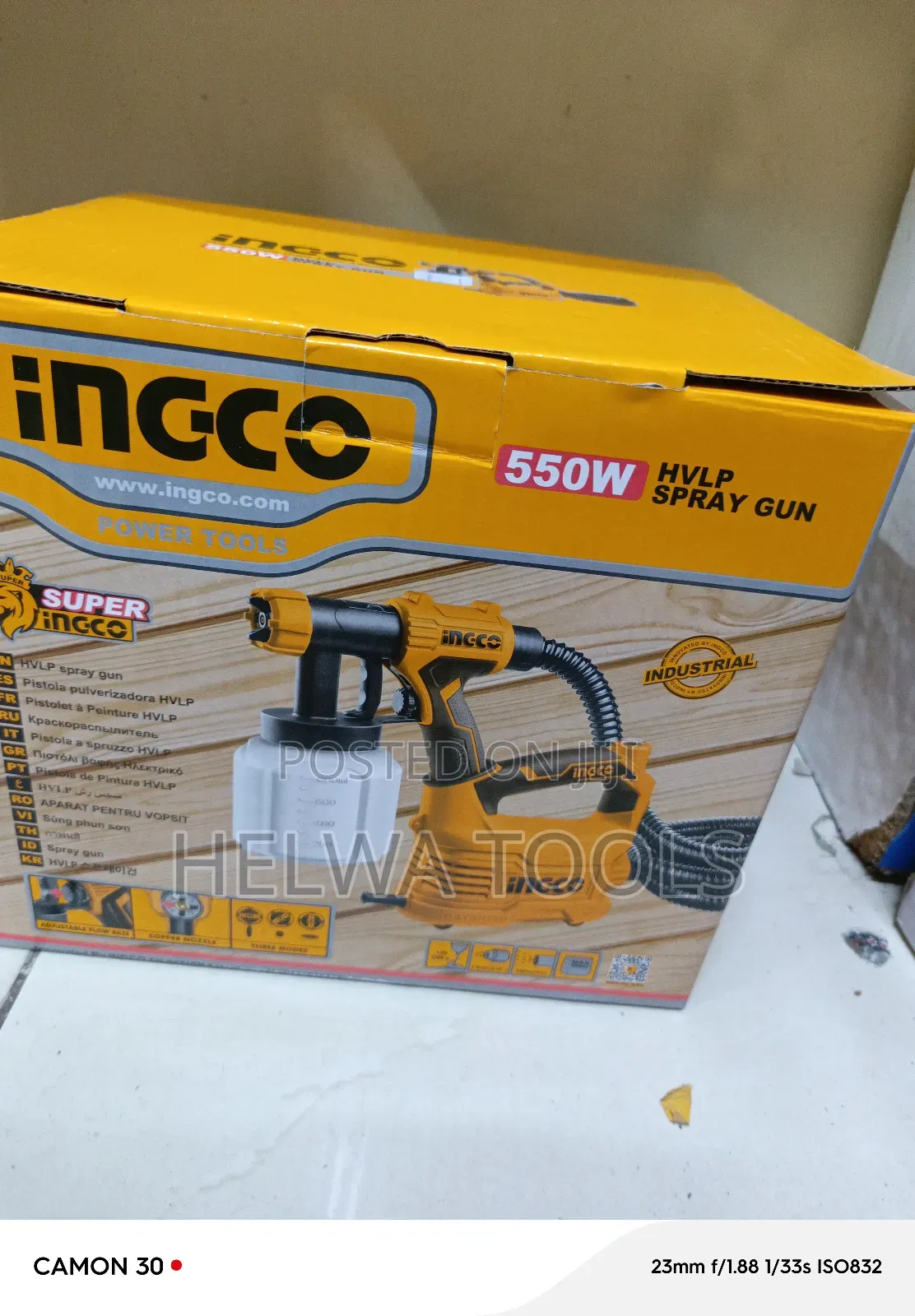 550 Watts HVLP Ingco Spray Gun