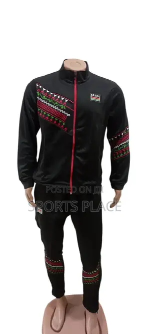 Kenya Tracksuits for Men and Women - Black Team Kenya Tracks