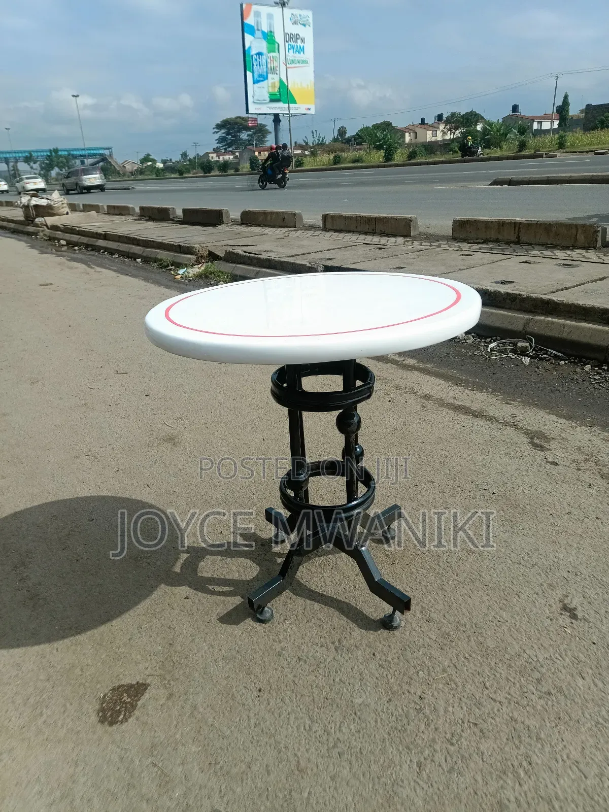 Round Restaurant Marble White Tabl 