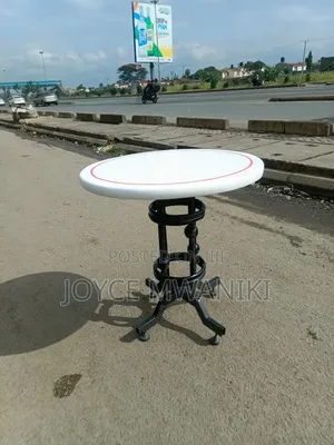 Round Restaurant Marble White Tabl 