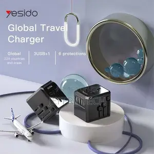 Yesido Universal Adapter With 3 Usb and Type-C Ports, Mc10