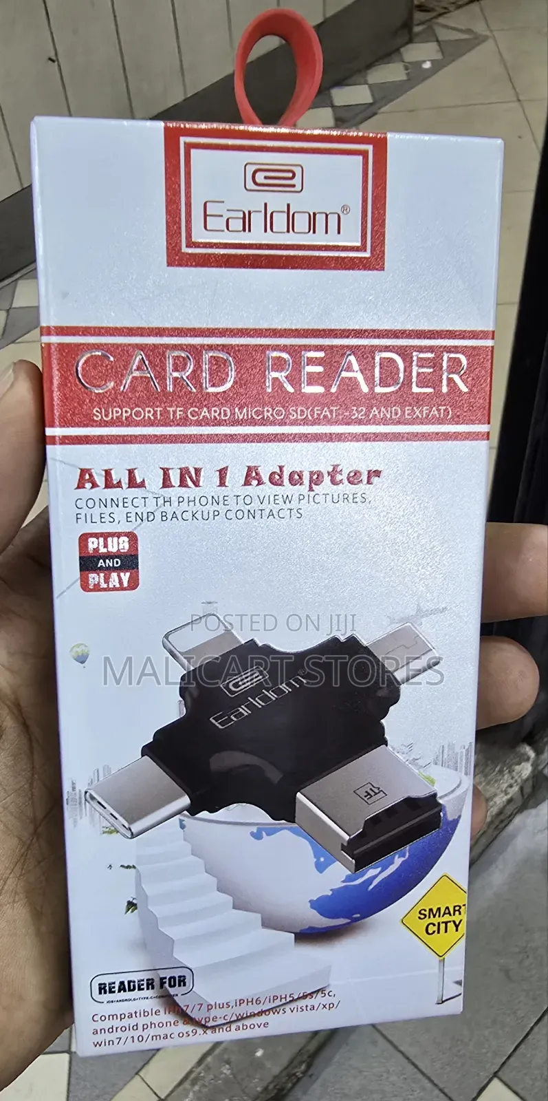 Earldom Card Reader, 4 in 1 Micro Sd Card Reader