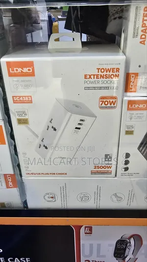 Ldnio Sc4383 70w Power Strip Usb Ports Type C 2m Extension