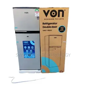 Refrigerator Von 136liters Double Door Fridge Silver Cool