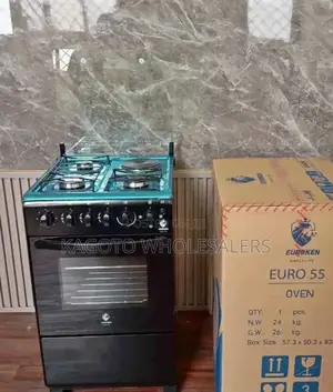 Euroken 3gas +1 Electric Free Standing Gas Cooker (Black) Eg