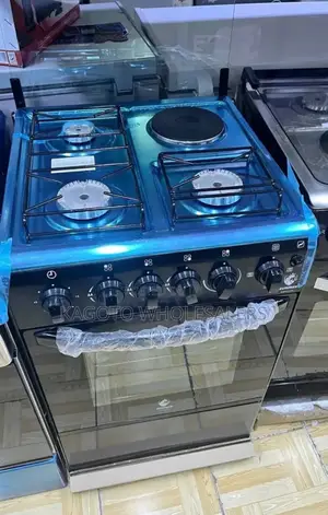 Euroken 3gas +1 Electric Standing Gas Cooker (Black) Eg