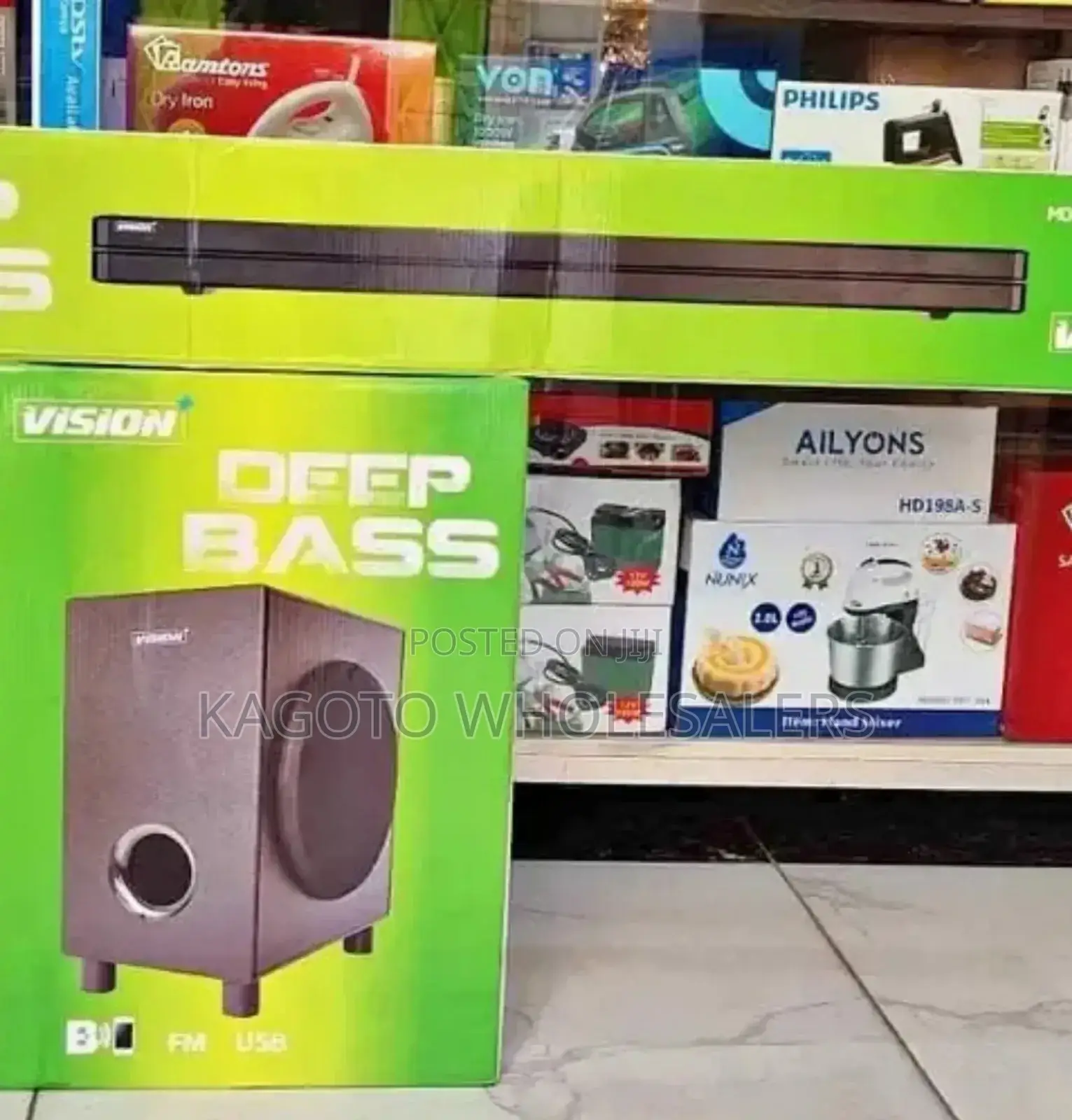 Vision Deep Base Sound Bar System Bt/Usb/Fm-vs Black