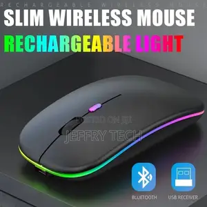 Rechargeable Wireless Bluetooth Mouse(2.4ghz)--Black