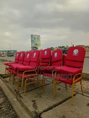 Church Chairs Red, Branded 