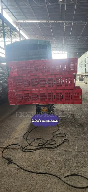 Maroon Plastic Polystack Crates