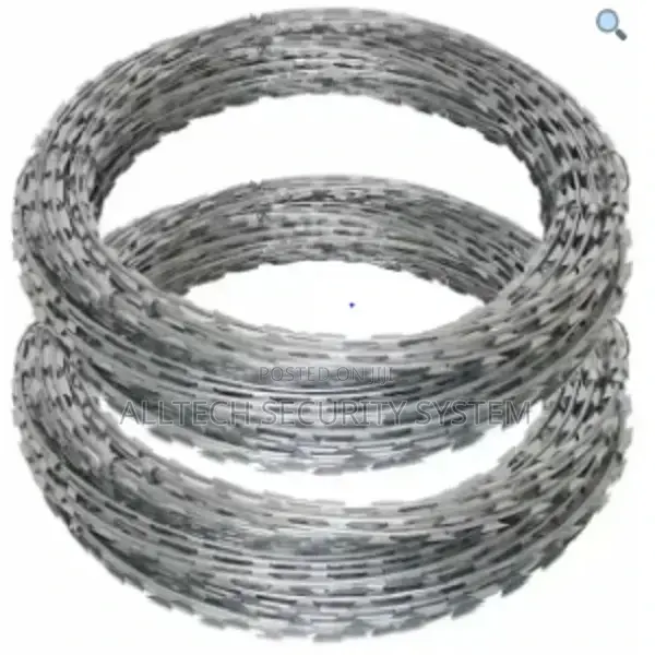Double Galvanized Silver Razor Wire