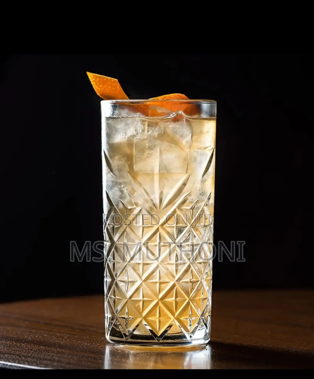 335 Ml 6 PCS Crystal Curving Highball Crystal Glassware.