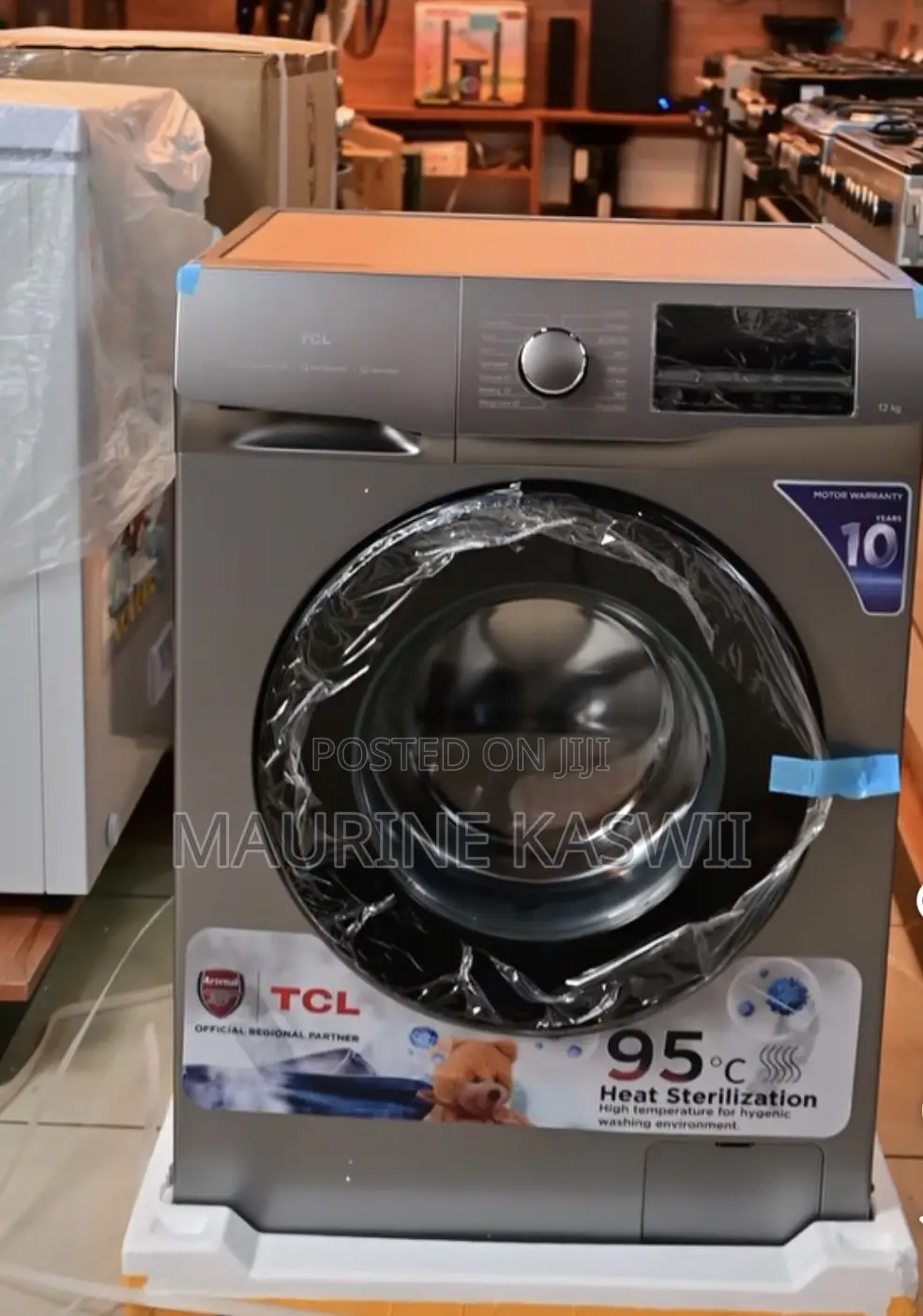 TCL 12kg Wash Spin Automatic Machinefront Load P612flg