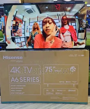 Hisense 75”A6 Smart Vida Uhd Frameless With Bluetooth New