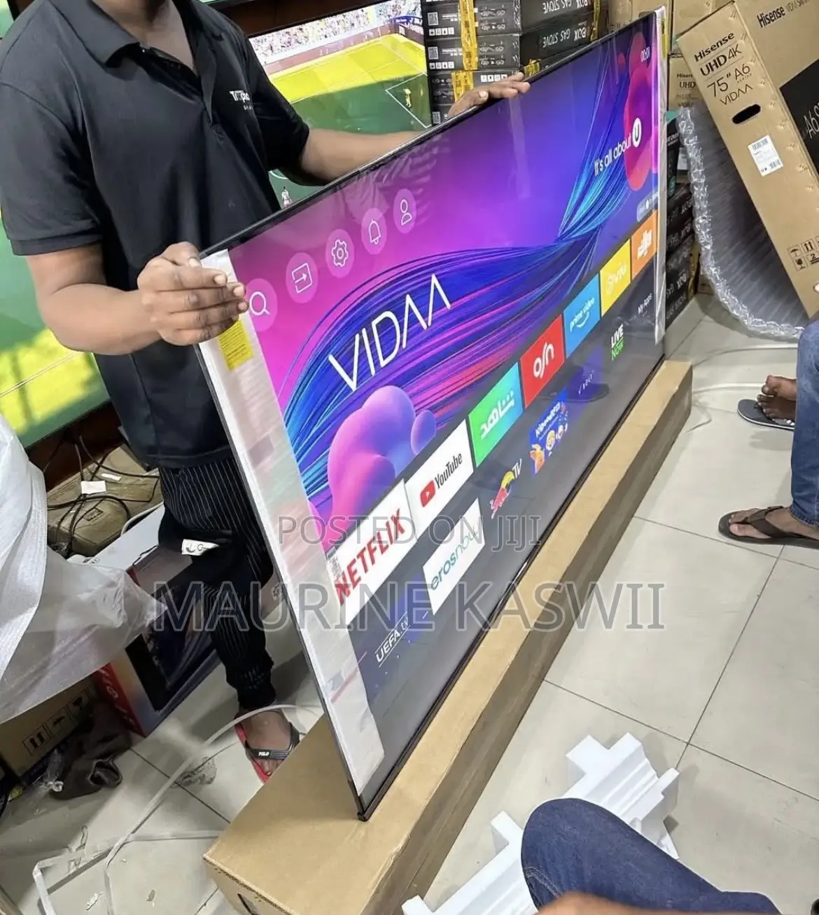 Hisense 75”A6 Smart Vida Uhd Frameless With Bluetooth New