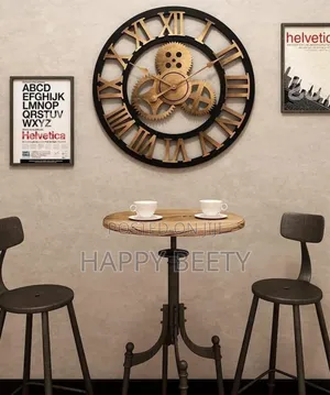 *3d Roman Vintage Gear Pocket Wall Clock*