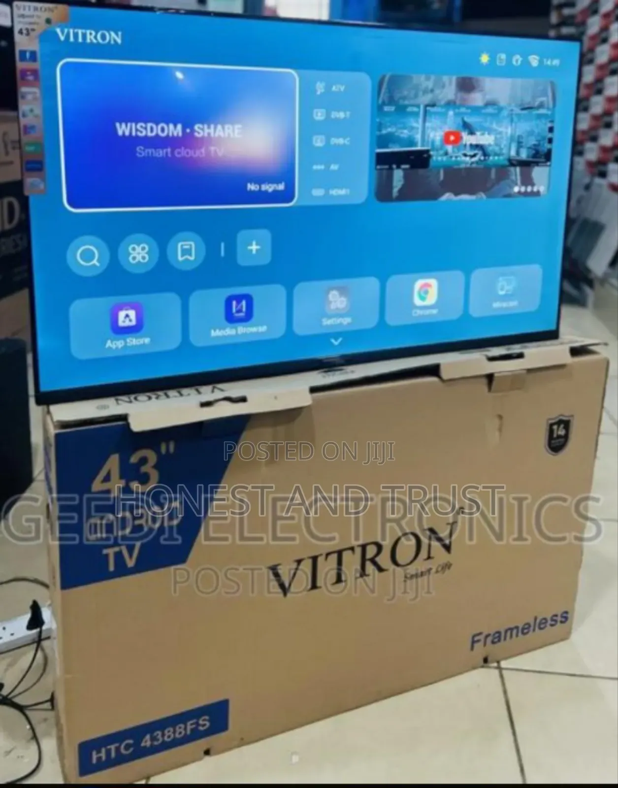 Vitron 43 Inches Smart Android Tv Frameless
