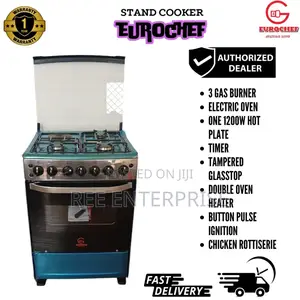 60*65 Eurochef Free Standing 3 Gas Burner +1 Electric
