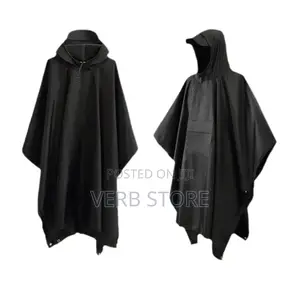 High Quality Unisex Adult Rain Poncho With Cap