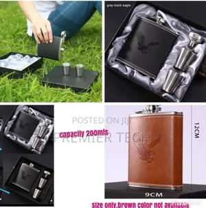 *Hip Whisky Bottle Comes With Two Tot Cups.