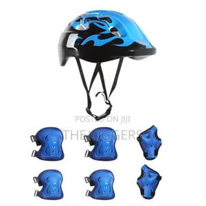 7pcs Set Children's Protective Gear Safety Helmet Knee Elbow