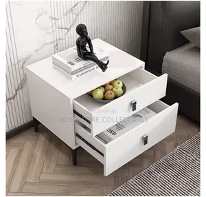 Double Drawer Bedside Table End