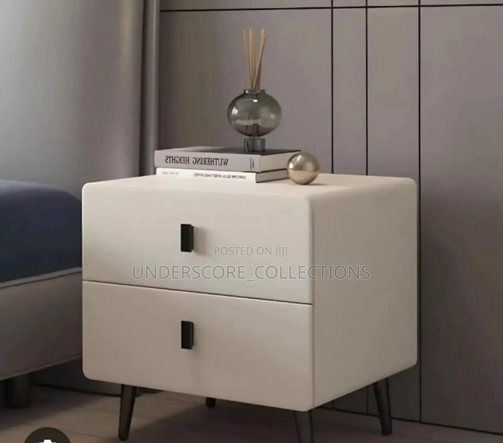 Double Drawer Bedside Table End