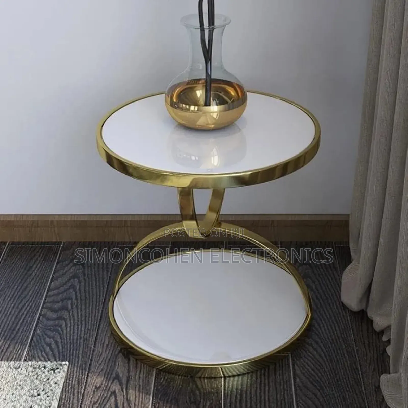 2 Tier Tempered Glass Side Table