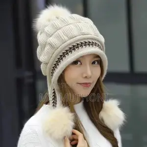 Women's Fleece-Lined and Thickened Knitpullover Hat