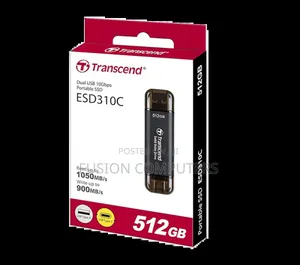 Transcend Esd310c External SSD 512gb Dual Usb 3.2 Portable