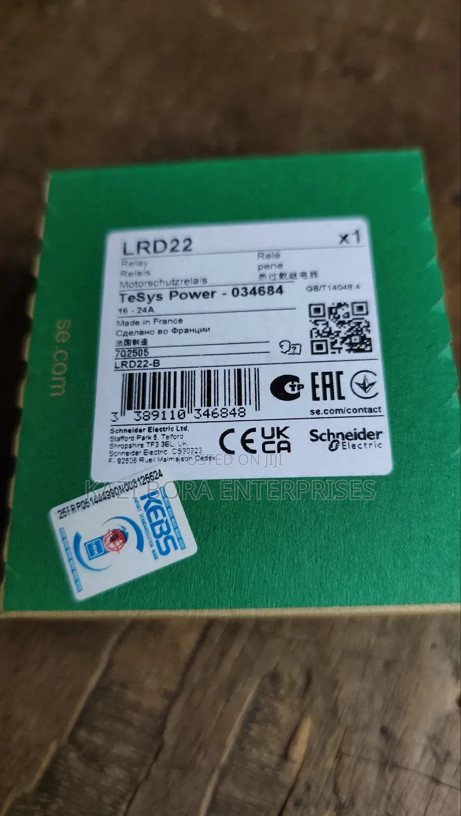 Schneider Thermal Overload Relay 16-24amps