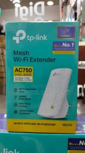 Tp-Link Ac750 Mesh Wireless N Wall Plugged Tl-Re200