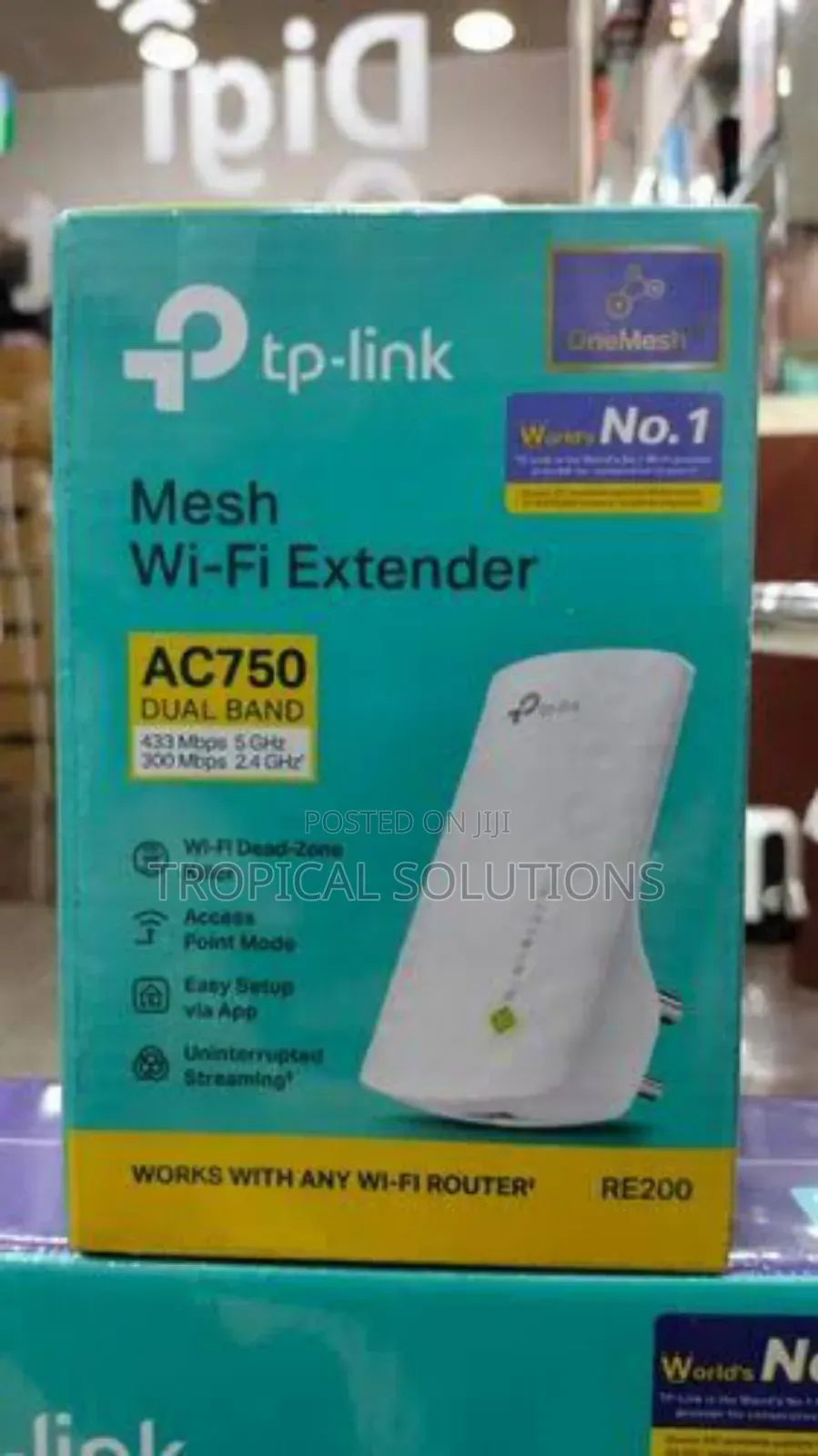 Tp-Link Ac750 Mesh Wireless N Wall Plugged Tl-Re200