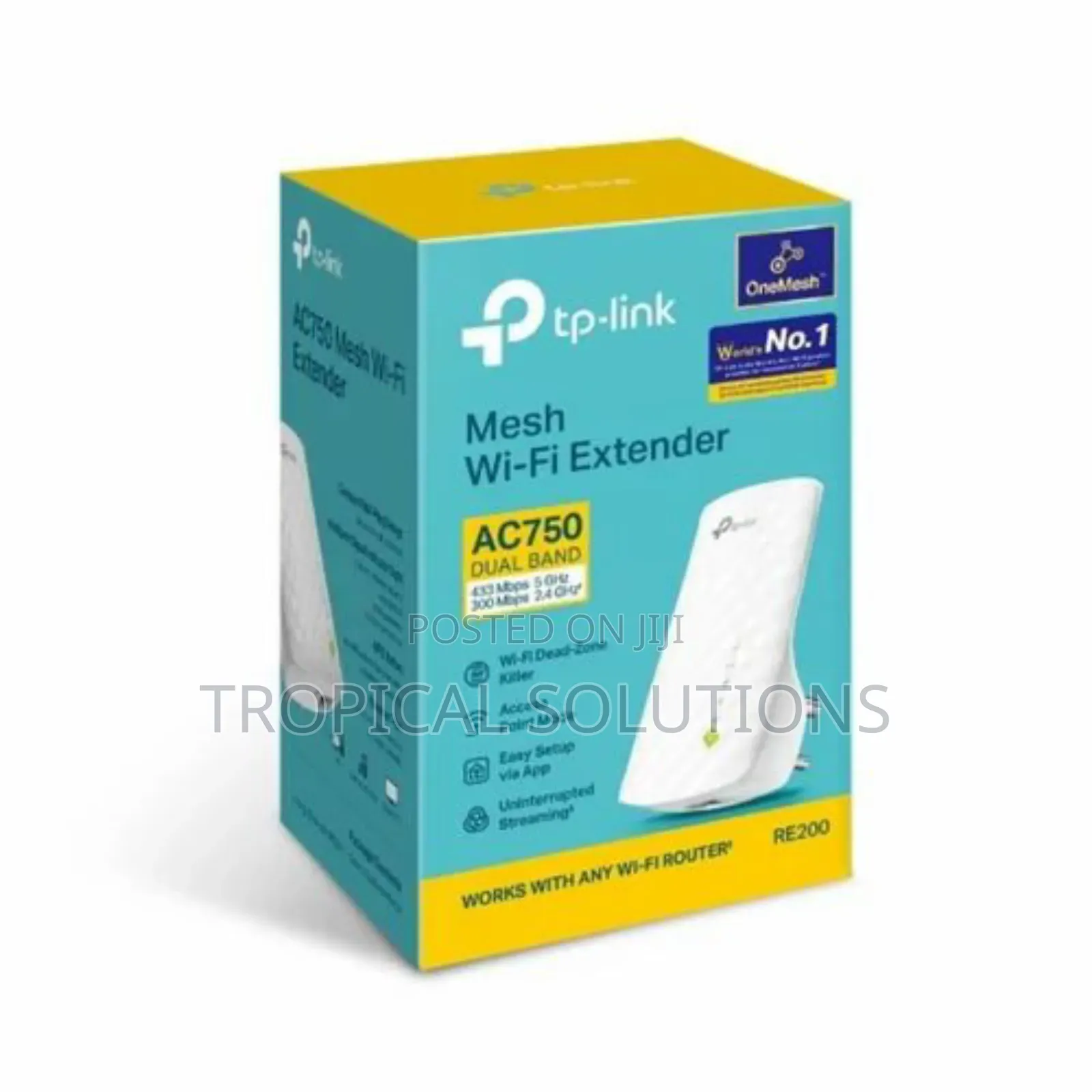 Tp-Link Ac750 Mesh Wireless N Wall Plugged Tl-Re200