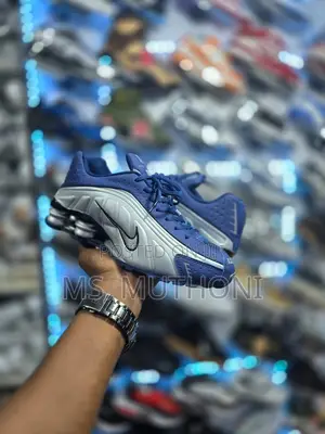 Nike Shoc R4'cowboys ' Blue Void Mettalic Silver Size 40-45