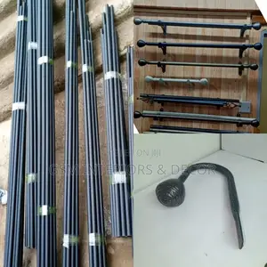 Powder Coated Jua Kali Heavy Duty Curtain Rods Accessory